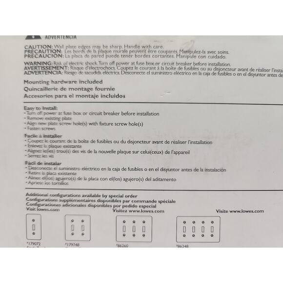 Brainerd Quadruple Toggle 4 Light Switch Wood Architectural Pure White [69] - Picture 6 of 9